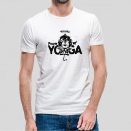 Power of Yoga | Regular Fit Mens White T-shirt