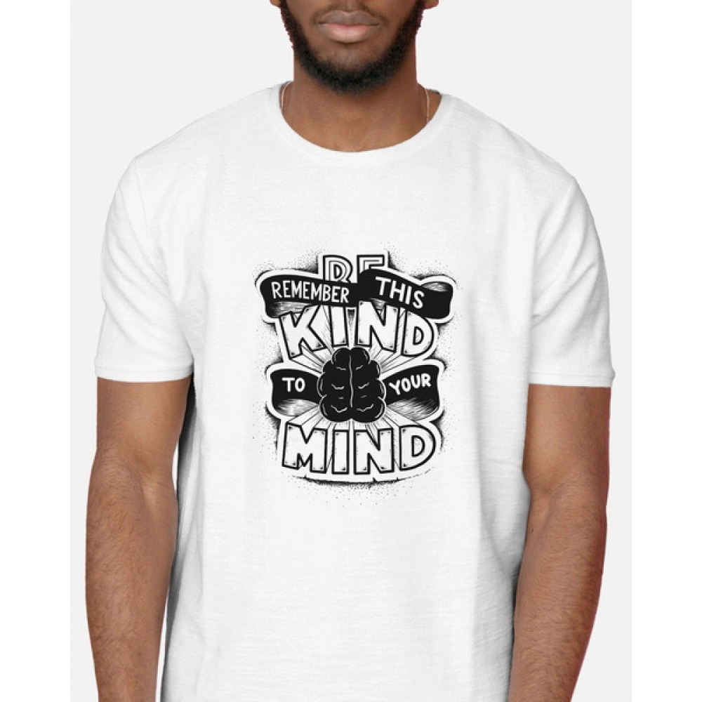 Remember This Kind | SABEZY ESSENTIALS Cotton Regular Men's T-Shirt | White