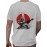 Samurai | SABEZY ESSENTIALS Cotton Regular Men's A3 Back Print  T-Shirt | White
