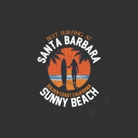 Santa Barbara |  SABEZY ESSENTIALS Cotton Regular Women's T-Shirt | Black