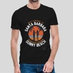 Santa Barbara | SABEZY ESSENTIALS Cotton Regular Men's T-Shirt | Black