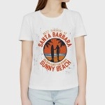 Santa Barbara |  SABEZY ESSENTIALS Cotton Regular Women's T-Shirt | White