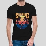 Hawaii Surfing | Solid Men's Round Neck Half Sleeve T-shirt