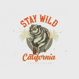 Stay Wild | SABEZY ESSENTIALS Cotton Regular Men's T-Shirt | Black