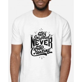 Stay Ignored | SABEZY ESSENTIALS Cotton Regular Men's T-Shirt | White