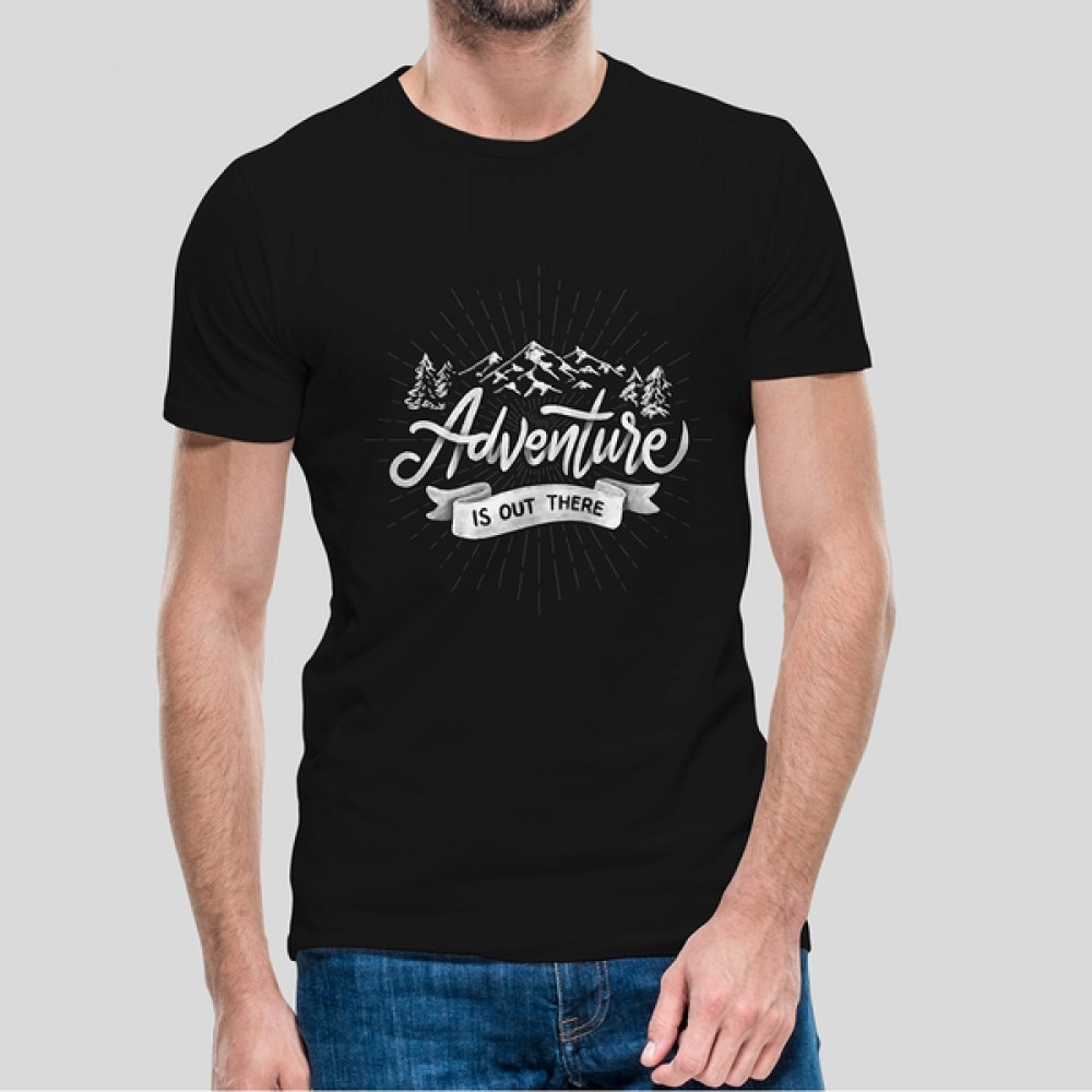 Adventure Is Out There | Trendy Graceful Men Black Tshirt