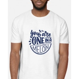 You are One in a Melon | SABEZY ESSENTIALS Cotton Regular Men's T-Shirt | White
