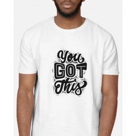 You Got This | SABEZY ESSENTIALS Cotton Regular Men's T-Shirt | White