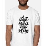You Have The Power | SABEZY ESSENTIALS Cotton Regular Men's T-Shirt | White