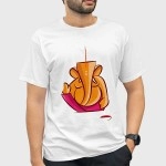 Bal Ganesh | SABEZY ESSENTIALS Cotton Regular Men's T-Shirt | White