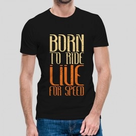 Born to Ride |  SABEZY ESSENTIALS Cotton Regular Men's T-Shirt | Black