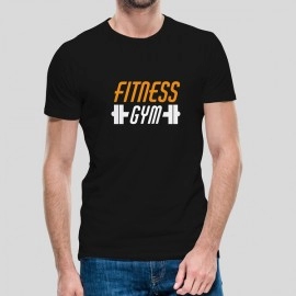 Fitness Gym | Cotton Regular Fit Men's Black T-shirt