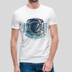 Deep Space | SABEZY ESSENTIALS Cotton Regular Men's T-Shirt | White