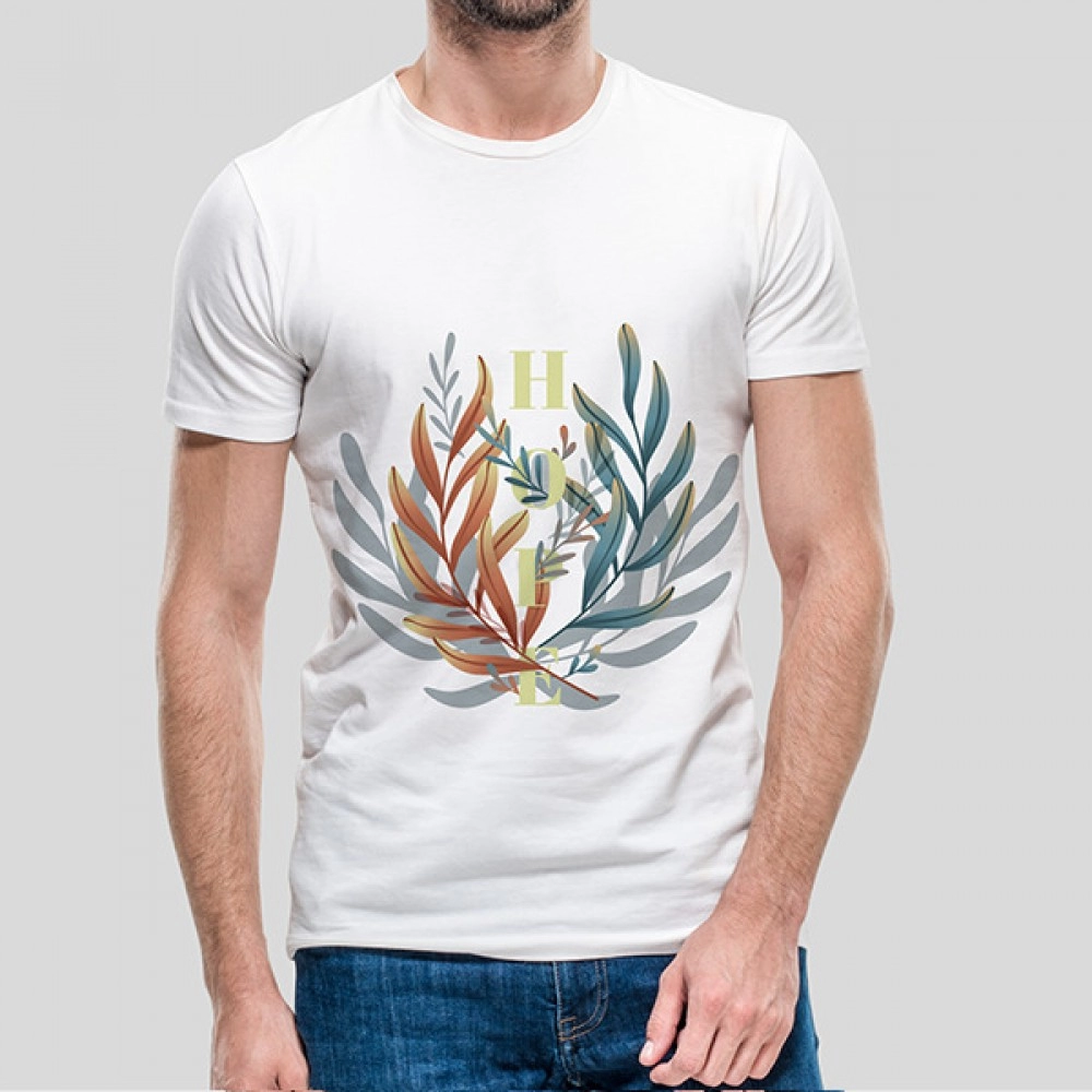 Hope | SABEZY ESSENTIALS Cotton Regular Men's T-Shirt | White