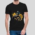 Motor Rider | SABEZY ESSENTIALS Cotton Regular Men's T-Shirt | Black