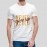 Never Give Up | SABEZY ESSENTIALS Cotton Regular Men's T-Shirt | White