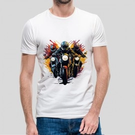 Rider Squad | SABEZY ESSENTIALS Cotton Regular Men's T-Shirt | White