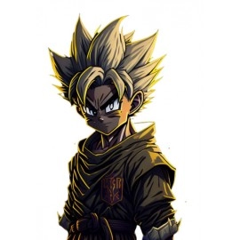 Angry Goku | SABEZY ESSENTIALS Cotton Regular Women's T-Shirt | Black