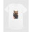 Angry Wild Raccoon | SABEZY ESSENTIALS Cotton Regular Women's T-Shirt | White
