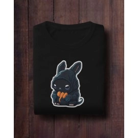 Baby Bunny | SABEZY ESSENTIALS Cotton Regular Women's T-Shirt | Black