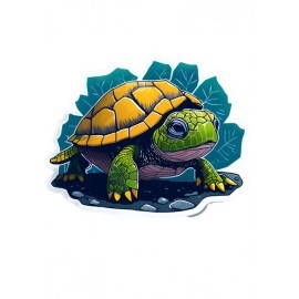 Baby Turtle | SABEZY ESSENTIALS Cotton Regular Women's T-Shirt | White