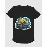 Baby Turtle | SABEZY ESSENTIALS Cotton Regular Men's T-Shirt | Black