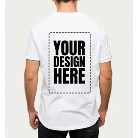 Customised Your T-shirt | SABEZY ESSENTIALS Cotton Regular Men's Back Print T-Shirt | White
