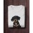 Black Dog Puppy | SABEZY ESSENTIALS Cotton Regular Women's T-Shirt | White