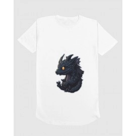 Black Dragon | SABEZY ESSENTIALS Cotton Regular Men's T-Shirt | White