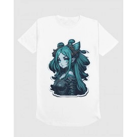 Black Magic Girl | SABEZY ESSENTIALS Cotton Regular Women's T-Shirt | White