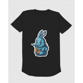 Blue Bunny | SABEZY ESSENTIALS Cotton Regular Men's T-Shirt | Black