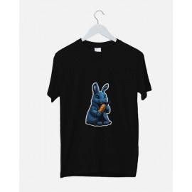 Blue Rabbit | SABEZY ESSENTIALS Cotton Regular Women's T-Shirt | Black