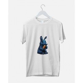 Blue Rabbit | SABEZY ESSENTIALS Cotton Regular Women's T-Shirt | White
