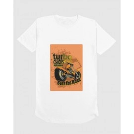 Burn The Road | SABEZY ESSENTIALS Cotton Regular Men's T-Shirt | White