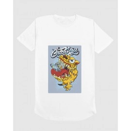 Catch You | SABEZY ESSENTIALS Cotton Regular Men's T-Shirt | White