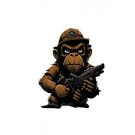 Chimp Warzone | SABEZY ESSENTIALS Cotton Regular Women's T-Shirt | White