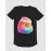 Colourful Bird | SABEZY ESSENTIALS Cotton Regular Women's T-Shirt | Black