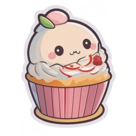 Cup Cake | SABEZY ESSENTIALS Cotton Regular Women's T-Shirt | White