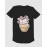 Cup Cake Bubble | SABEZY ESSENTIALS Cotton Regular Women's T-Shirt | Black