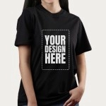 Customised Your T-shirt | SABEZY ESSENTIALS Cotton Regular Women's T-Shirt | Black