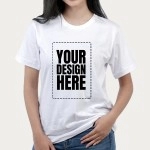 Customised Your T-shirt | SABEZY ESSENTIALS Cotton Regular Women's T-Shirt | White