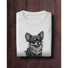 Dog Puppy | SABEZY ESSENTIALS Cotton Regular Women's T-Shirt | White