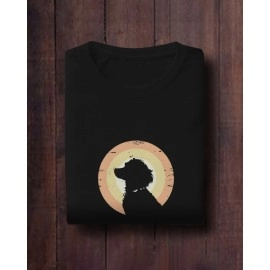 Dog Shadow | SABEZY ESSENTIALS Cotton Regular Men's T-Shirt | Black