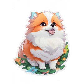 Dog White Puppy | SABEZY ESSENTIALS Cotton Regular Men's T-Shirt | White