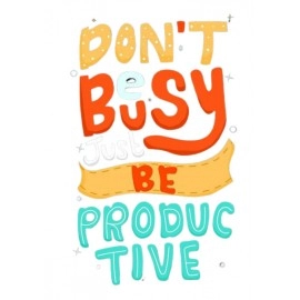 Don't Be Busy Just Be Productive | SABEZY ESSENTIALS Cotton Regular Men's T-Shirt | Black