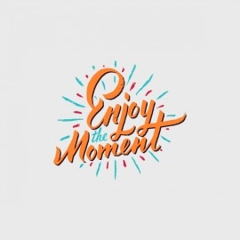 Enjoy The Moment | SABEZY ESSENTIALS Cotton Regular Men's T-Shirt | White