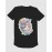 Flower Kitty | SABEZY ESSENTIALS Cotton Regular Men's T-Shirt | Black