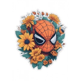 Flower Spidy | SABEZY ESSENTIALS Cotton Regular Men's T-Shirt | Black