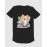 Flowery Kitten | SABEZY ESSENTIALS Cotton Regular Men's T-Shirt | Black