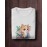 Flowery Kitten | SABEZY ESSENTIALS Cotton Regular Men's T-Shirt | White